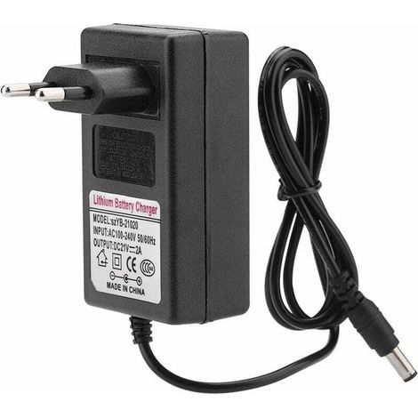 Adaptateur d'alimentation de Batterie au Lithium-ION, AC 100-240V DC 21V 2A Adaptateur d'alimentation de Charge de Remplacement (1/5)
