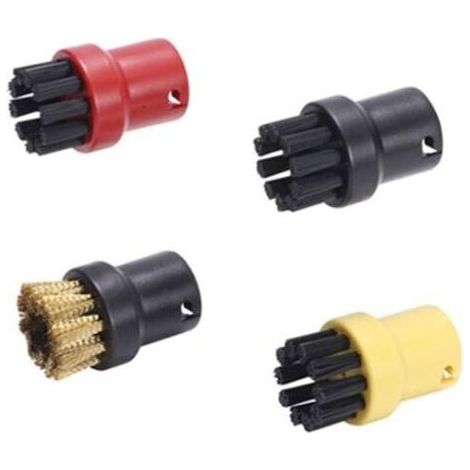 Accessoires de nettoyage, lot de 4 brosses de nettoyage vapeur, ensemble de brosses rondes, accessoires de nettoyage vapeur, pour Kärcher SC1 SC2 CTK10 SC3 SC4 SC5 SC7 (1/4)