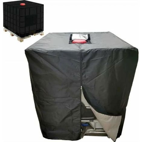 Bâche Réservoir IBC - 1000 L - Polyester 210D - Résistante UV et Déchirures - Fermeture Éclair Coupe-Vent - Pour Réservoir Extérieur (1/5)