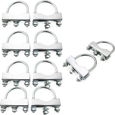 10x Stützradhalterung Klemmschelle Klemmbügel Rohrschelle für Anhänger Stützräder bis 60mm
