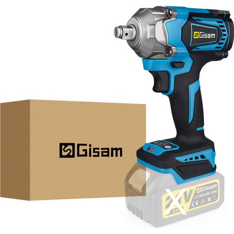 Clé à chocs électrique Gisam – 1/2″ 650 N·m – Batterie non incluse – 3300 tr/min – Réparation automobile (1/5)