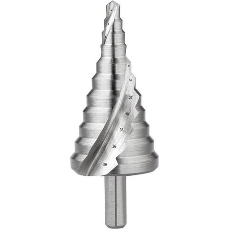 Fresa Legno Conica A Scalini 4 A 39mm Frese Allargafori Gradini Metallo Tipo Hss (1/4)