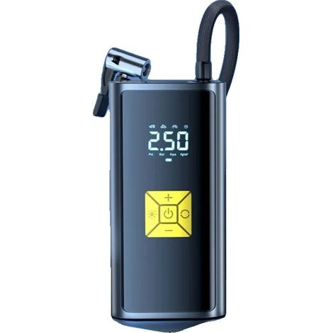 Bomba de aire portátil inalámbrica, sistema de control de presión de neumáticos, luz LED de emergencia, batería de 6000 mAh. (1/2)