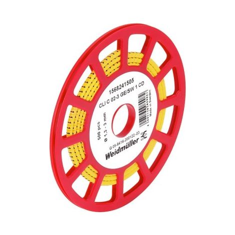 Weidmüller Leitermarkierer Zahl 1 gelb 0,5-1,5 CLI C02-3GE/SW CD 500 Stk