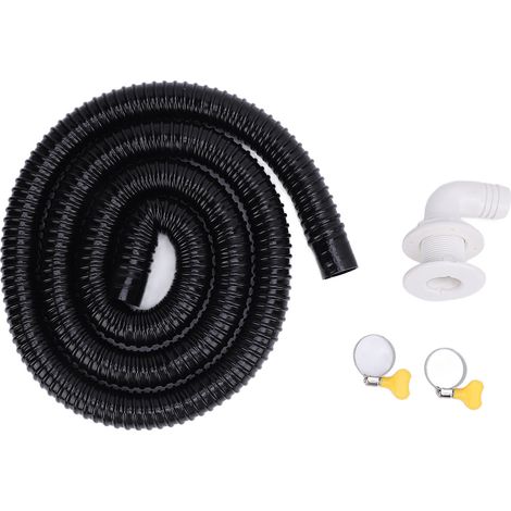 Ortviai Kit d’installation pour pompe de cale marine 1100 GPH – Tuyau souple 29 mm, raccord coudé 90° et colliers inclus (1/5)