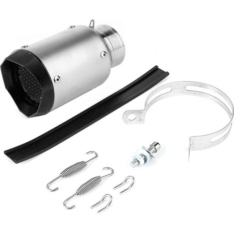 GARRYFIZH ‌Embout d'Échappement Racing Titane - Tuyau d'Échappement Moto 60mm 2.4in - Accessoires Universels Modification - Léger et Performant‌