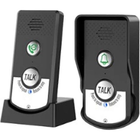 Interphone de porte sans fil longue portée 2,4 GHz avec sonnette audio bidirectionnelle (émetteur et récepteur) pour hôpital (A) (1/5)