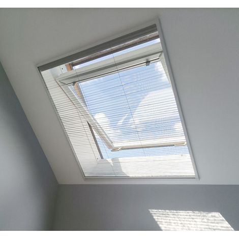 Store Moustiquaire Plissé pour Fenêtre de Toit L140 x H170 cm