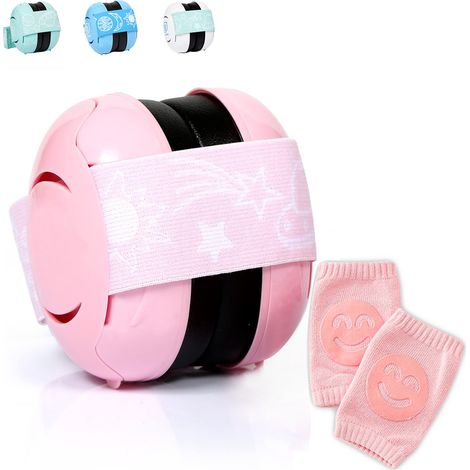 Casque anti bruit enfant et bebe - Protection auditive anti-bruit performante - Ergonomique, réglable et confortable - Idéal pour fêtes, feux d'artifice et voyages - Accessoire bébé