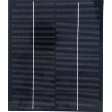 Panneau Solaire 6W 6V Monocristallin pour Chargeur de Batterie DIY Alimentation Extérieure