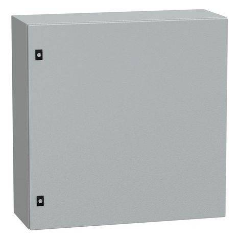 Armario compacto SPACIAL ciego IP66 800x800x300 mm, montaje mural, acero gris.