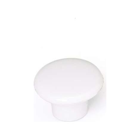 Pomolo in plastica bianco diametro 30 mm