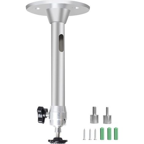 Support de plafond pour projecteur, capacité de charge de 3 kg – 17 cm, rotation à 360° – Support mural/plafond universel pour mini-projecteur, en aluminium (1/4)