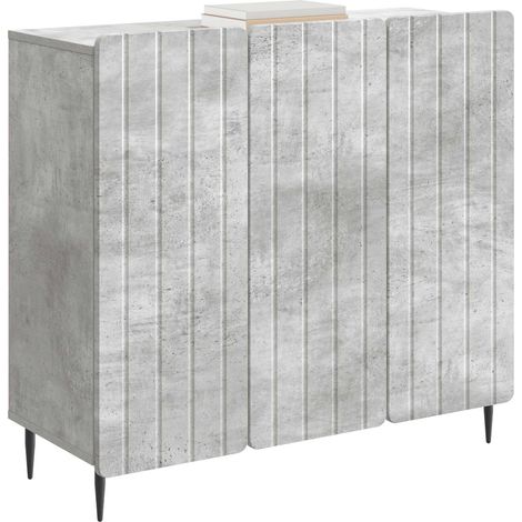 Maison La Vie - Buffet Salon Moderne - Meuble de rangement - Gris béton 89 x 34,5 x 82 cm Bois d'ingénierie bu4595