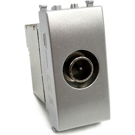 Presa tv derivata compatibile con vimar plana connettore maschio prese da incasso per moduli silver (1/3)