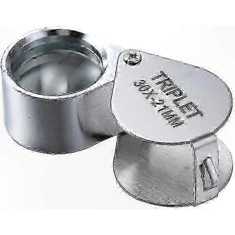 21-mm-Lupe zur Schmuckinspektion, 30-fache Vergrößerung, Präzisionslupe zur detaillierten Beurteilung von Steinen und Metallen (1/5)