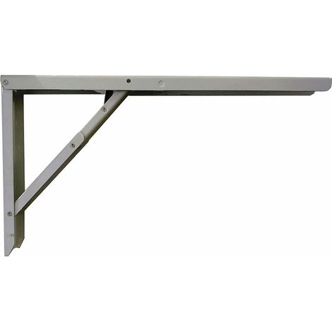 Abat-Tavolo Pieghevole in Acciaio Quadrato Argento 30x52cm