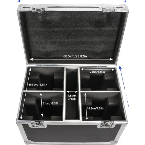 Flight Case, Protection robuste, Mobilité facile, Noir (1/2)