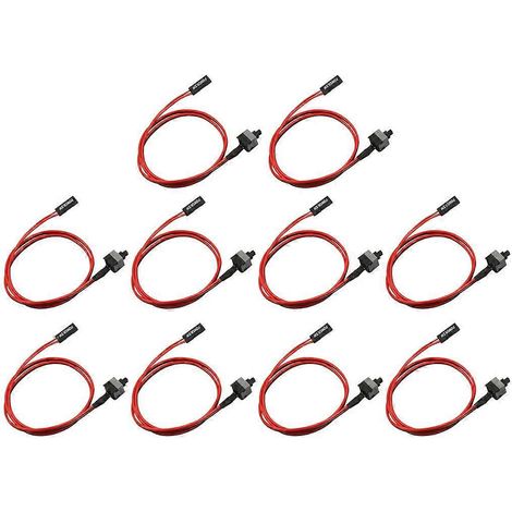 10 câbles de réinitialisation pour bouton marche/arrêt de PC de bureau - 2 m (1/3)