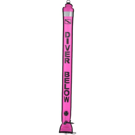 150x15cm Tube de Signalisation de Surface Gonflable pour Plongée, Marqueur de Surface Haute Visibilité Rose (1/5)
