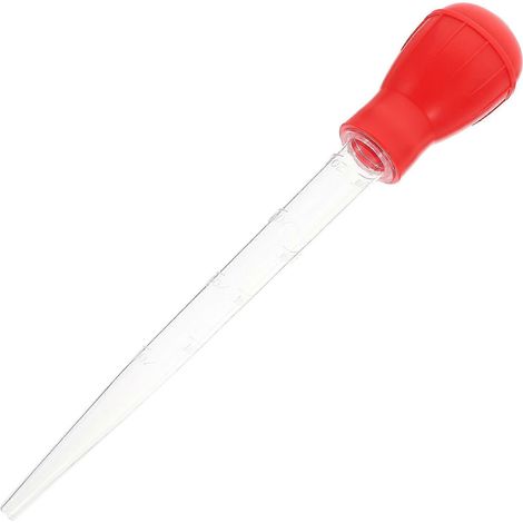 1 compte-gouttes de cuisine de 30 ml pour huile, lait, crème et assaisonnement, accessoire de cuisine pour la maison et le restaurant (rouge)-29X5.5 CM-Red (1/4)