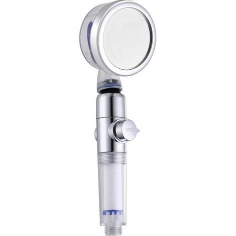 Soffione doccia Tornado a risparmio idrico (fino al 50% di risparmio) con regolatore di flusso e filtro - Soffione snodato - Facile installazione (1/4)