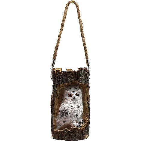Lampe solaire suspendue en forme de hibou, idéale pour décorer allée, pelouse ou terrasse. Éclairage LED extérieur étanche. (1/5)