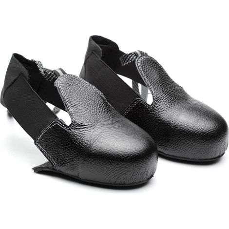 GROOFOO 1 paire de couvre-chaussures de sécurité avec bout en acier - Universels avec sangle réglable pour le lieu de travail industriel Taille Eur 36-46 (1/5)
