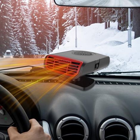 Autoheizung – tragbare Autoheizung mit Gebläse, 2-in-1 12V-Autoheizung, um 360 Grad drehbar, zum Entfeuchten und Enteisen der Windschutzscheibe (1/5)