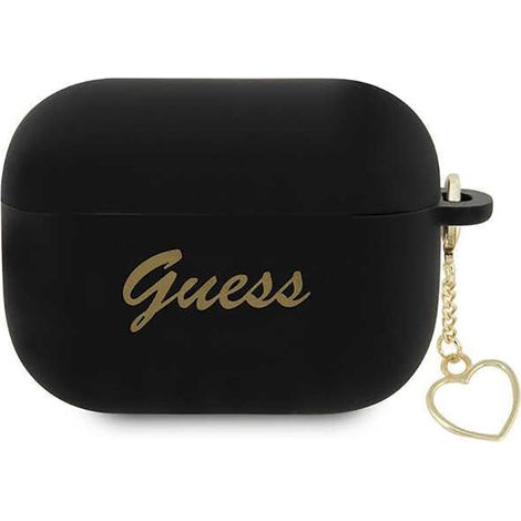 Breloque cœur en silicone Guess - Étui AirPods Pro 2 (Noir) (1/4)