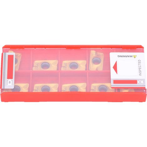 10 Inserts de Fraisage en Carbure Cémenté Revêtus PVD APMT1604 PDER DP5320 - Fournitures Matériel (1/5)