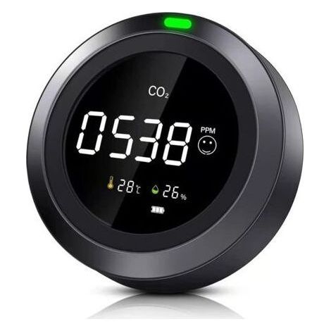 CO2 Detecteur,Moniteur de Qualité de L'air Intérieur 3 en 1 Détectant la Température et L'humidité du Dioxyde de Carbone,Detecteur CO2 NDIR (1/5)