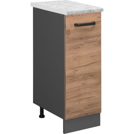 Armadio cucina dispensa alto R-Line, Quercia dorata, 30 cm PL Marmo, Vicco