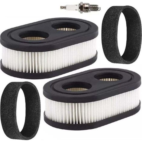Luftfilter mit Vorfilter und Zündkerze, kompatibel mit den Motoren BS 500EX, 550EX, 575EX, 625EX und 725EXI. Dieser Luftfilter ersetzt die Teilenummern 593260, 798452, 798339 und 334404. – Crezuo