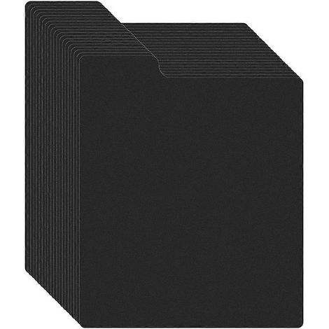 20 séparateurs CD/DVD en PP noir, 5 x 5,5 pouces, onglets d'index vierges pour rangement de médias (1/5)
