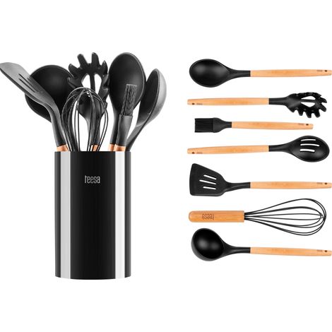Set di utensili da cucina Teesa, mestolo in legno (1/5)