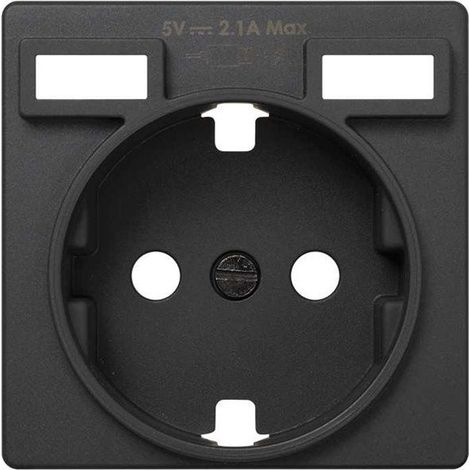 Simon 82 Concept  Tapa base enchufe schuko 2 cargadores USB 2.1A tipo A grafito 8200049-038