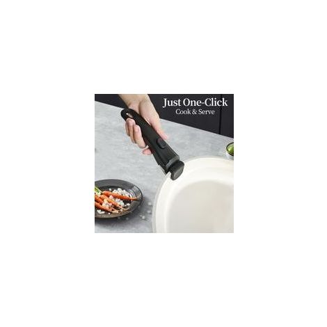 Poignée amovible (noire), poignée amovible pour batterie de cuisine, poignée universelle pour casserole, pince de rechange, durable et résistante à la chaleur (1/2)