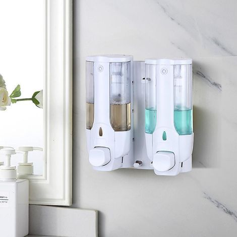 2x Distributeur De Savon Pour Montage Mural - Distributeur De Savon Mural Rechargeable - Distributeur Savon (blanc) (1/5)