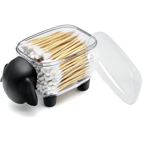 Support de rangement pour coton-tige mouton (noir)