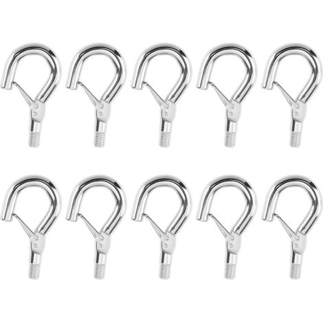Pack of 10 M4 screw hooks with spring loop for most coupling components with metric internal thread (1/5)