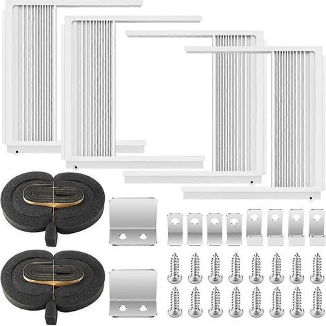 2 panneaux latéraux pour climatiseur de fenêtre avec cadre, isolation réglable pour la plupart des climatiseurs de fenêtre 5000-2 (1/5)