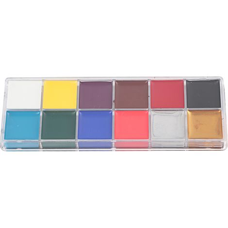 12 Couleurs Peinture à l'Huile Non Toxique Halloween Visage Corps Maquillage Kit(12 Teintes Huile) (1/5)