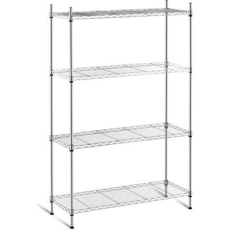 Scaffale professionale in metallo cromato - 35 x 90 x 137 cm - 120 kg 140001534