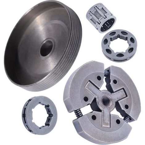 Tambour D'Embrayage - Pour Tronçonneuse 3800 38cc - Compatible Embrayage Roulement Aiguille 3/8" 7d Et 0,325" 7d - Lot De 5 Pièces (1/4)