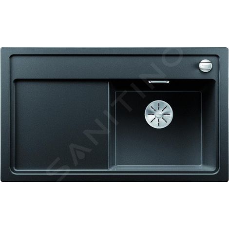 Evier Blanco Zenar 45S-F Silgranit - NOIR - Egouttoir A gauche (1/4)