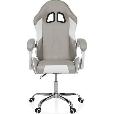 [GEBRAUCHT] B-Ware My Buero Gaming Stuhl Bürostuhl Gamebreaker W03 Stoff Grau Weiß Ergonomisch