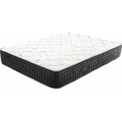 Matelas à ressorts ensachés MIERA , Queen Size, 160x200 cm, en mousse haute densité, Soutien très ferme, face été/hiver, épaisseur 27 cm