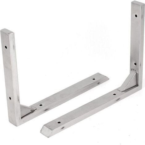 Ulisem - Paquete de 2 soportes de acero para estantes, tamaño 6 pulgadas -