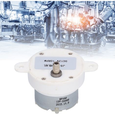 Moteur à engrenages CC JS-40, 12 V CC, 10 tr/min (1/5)
